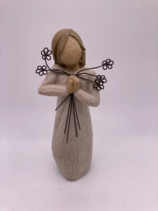 Willow Tree" Friendship" Angel Holding Wire Flowers Figurine Susan Lordi 2004 - Picture 1 of 5