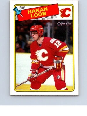 VINTAGE HOCKEY CARD O-PEE-CHEE 1988 CALGARY FLAMES HAKAN LOOB  NO83 - Image 1 of 2