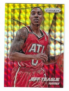 2014-15 Panini Prizm Yellow White Red Prizm Jeff Teague Parallel Card #75 - Picture 1 of 2