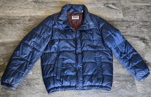 Levi's Men's Puffer Jacket Winter Coat Lightweight Size L Navy Blue Retail $180  - Picture 1 of 20