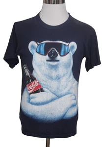 Vintage Coke Coca Cola T Shirt Men’s Medium 1994 Polar Bear Sunglasses 90s Logo - Picture 1 of 9