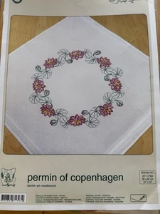 Pre Printed Small Table Cloth Embroidery Set Complete with Floss and Needle - Picture 1 of 4