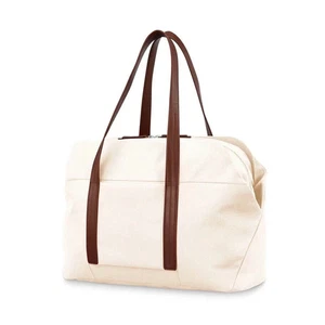 Samsonite Virtuosa Weekender Bag Off White Duffel Travel Tote - Picture 1 of 6