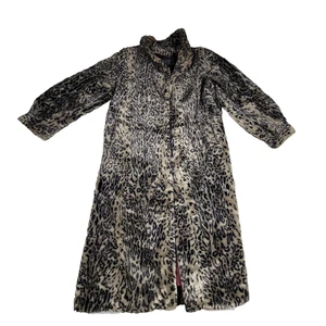 Vintage Carol Horn Faux Fur Coat Womens Brown USA Mob Wife Winter Fall Designer - Picture 1 of 21