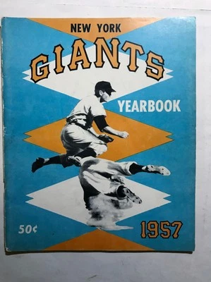 Vintage 1957 New York Giants Baseball Yearbook w/ Willie Mays Last Year in N.Y. - Image 1 of 4