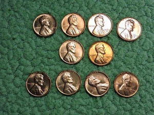10) 1960D 1C Small Date - VERY HIGH GRADE - BU UNCIRCULATED - SUPER NICE! Lot C - Picture 1 of 5