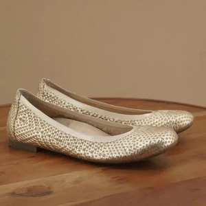 Vionic Gold gewebte Ballerinas 8,5 - Bild 1 von 8
