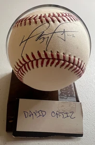 Autografo David Ortiz firmato Rawlings MLB Baseball Red Sox Auto Beckett BAS COA - Foto 1 di 3