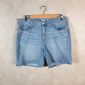 Vintage Lee Baggy Shorts Jorts Cargo Damen W34 Blau Relaxed Denim - Bild 1 von 8