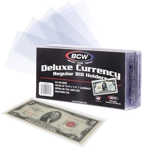Regular Bill Deluxe Currency Holders - 1ct | Deluxe Archival Safe Bill Protec... - Picture 1 of 5