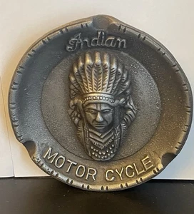 Schwerlast Indian Motorrad Metall Aschenbecher Indian Biker Guss Aschenbecher 5,5" Neu - Bild 1 von 5