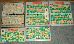 4 TILES FOR 99p -  REPLACEMENTS TRAVEL SCRABBLE MAGNETIC SPARES BLACK / CREAM - Picture 1 of 6