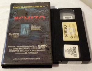 SCHIZO-(VHS-1986-BIG BOX)-HORROR-EVIL STALKER-CULT SLASHER-INSANITY-VINTAGE-RARE - Picture 1 of 19