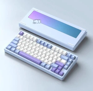Rainy 75 Electro Blue RGB WOB key Mechanical Keyboard (Violet Switch) - Picture 1 of 6