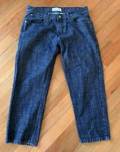 Ecko Unltd Wide Relaxed Straight Leg Dark Wash Denim Skater Jeans Size 36x30 - Picture 1 of 6