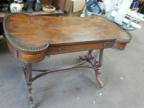 VINTAGE PARTNERS DESK MUSICAL LYRE BASE HIGH QUALITY FURNITURE Cover