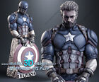 Bust Captain America Figurine Printed IN 3D Resin Size 7 1/8in (not Original