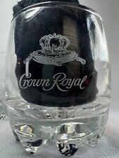 Crown Royal Whiskey Rocks Tumblers Made In Italy Etched Glass Set of 4