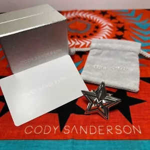 Anello Cody Sanderson in argento sterling grande stella con stella #57 US8,5 - Foto 1 di 6