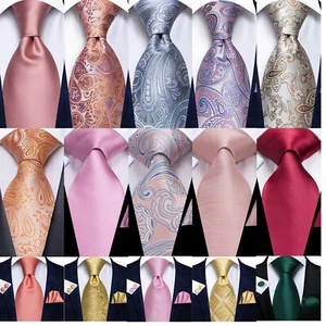 USA Men's Necktie Tie Paisley Striped Solid Hanky Cufflinks Set Wedding - Picture 1 of 162