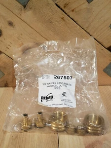 Rehau 267507 3/8" Raupex X R20 Brass Manifold Outlet 2 Pcs. - Swanky Barn - Picture 1 of 12