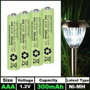 AAA 300mAh 1.2v NiMH Rechargeable Solar Light Batteries for UK Garden Lights - Picture 1 of 8