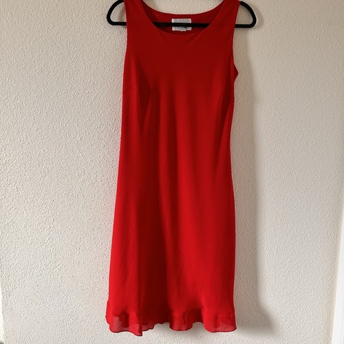 VALENTINO Abito donna D.J Summers vintage senza maniche midi rosso adatto S M