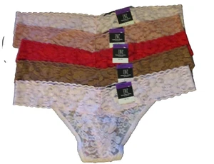 INC International Concepts Womens Sz XXL Lace Thong Panty Underwear 5 Pair Pink - Picture 1 of 8
