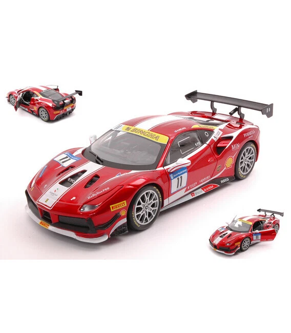 Burago 1/24 Ferrari 488 Challenge N.11 2017 Modellino