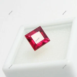 A+ Quality Natural 4.10 Ct Best Red Ruby Square Cut Loose Gemstone CERTIFIED - Picture 1 of 14