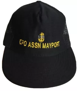 Mayport CPO ASSN Mütze Trucker Cap Snapback USN Navy Vintage blau bestickt - Bild 1 von 9