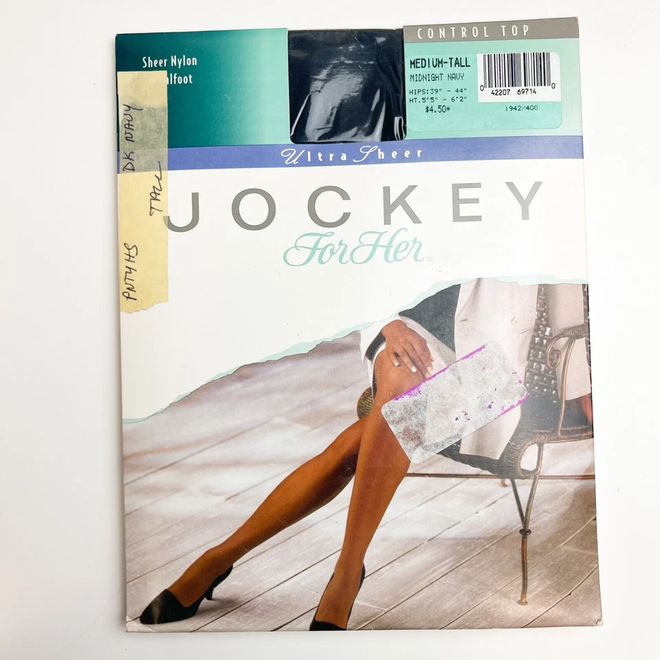 Pantimedias de colección Jockey Ultra Sheer Control Top - Medianas altas - Azul marino medianoche Foto 1 de 4