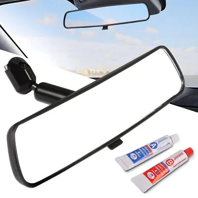 8'' Black Interior Rear View Mirror Auto Car Replacement Day Night Universal - Image 1 of 4