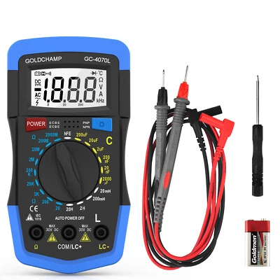 Digital Multimeter Capacitance LCR Meter Resistance Inductance Tester 20mH - 20H - Image 1 of 4