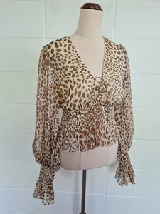 SHONA JOY Leopard Print Top sz 8 - Picture 1 of 14