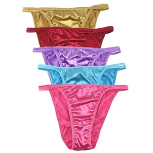 Bunte Sterne 5er Pack Damen Sexy Satin Höschen 3XL Mehrfarbig - Bild 1 von 4