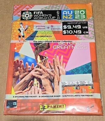 2023 FIFA Women's World Cup Sticker Album & 5 Packets Brand New Sealed