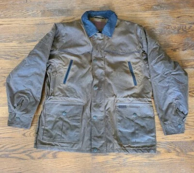 Abrigo Outback Trading Pathfinder Conceled Forrado Impermeable Piel Aceitosa Nuevo con Etiquetas XL  Foto 1 de 4