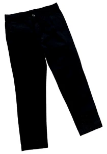 DAL LAGO BLACK COTTON CHINO PANTS BOYS SZ. 11YRS/ADJ. WAIST BUTTON & ZIP CLOSURE - Picture 1 of 3