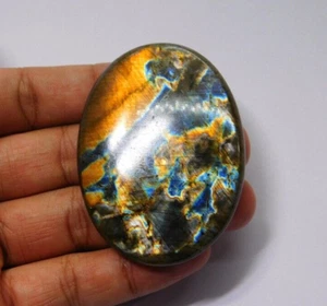 Labradorite Stone Natural Rainbow Spectrolite Cabochon Gemstone 215 Cts. ME-8596 - Picture 1 of 6