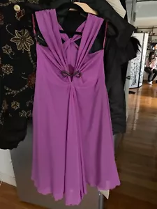 Just Cavalli Silk Purple Dress 42 - Picture 1 of 11