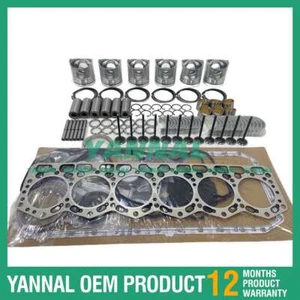 Nuevo kit de pistón 6D110 junta completa juego de válvulas de cojinete principal y de varilla para Komatsu - Imagen 1 de 6