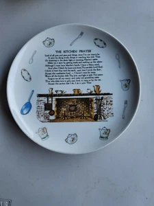 Enesco Kitchen Prayer Plate Japan Vintage 10" - Picture 1 of 1
