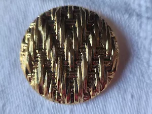 Gros bouton vintage en métal doré leger pied travaillé 3 cm D5G - Bild 1 von 5