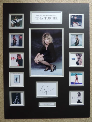 TINA TURNER - PRIVATE DANCER - POP LEGEND - UNIQUE SIGNED AUTOGRAPH DISPLAY- COA Cover