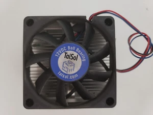 70mm TaiSol Ball Bearing Fan w/large heatsink + 3 Pin 12V DC Connector socket 7 - Picture 1 of 5