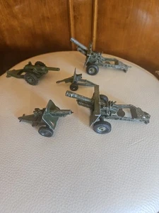 Dinky 693 7.2 Howitzer Gun Guns Cannons Crescent Lone Star Vintage LOT - Picture 1 of 9
