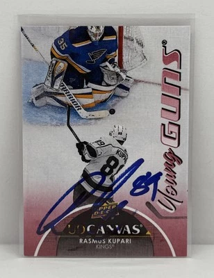 Rasmus Kupari Signed Autograph UD Canvas Young Guns Card #C222 Los Angeles Kings - Image 1 of 2