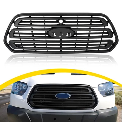 Parrilla de parachoques delantero negra mate para Ford Transit 150 250 350 HD 2015-2019 Foto 1 de 4