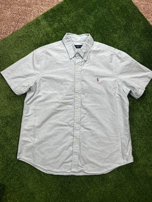 Ralph Lauren Shirt Mens XL Light Blue Oxford Button Down Short Sleeve Pony Logo - Image 1 of 4